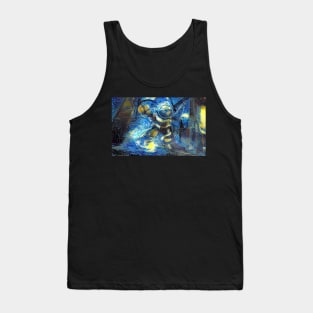 Bioshock Big Daddy and Little Sister Starry Night Tank Top